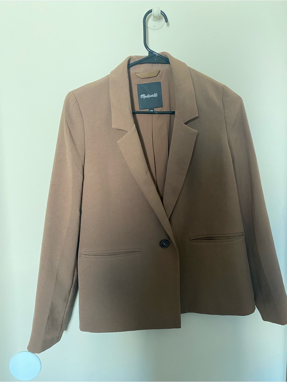 Madewell Tan Single-Button Tailored Blazer Jacket XXS